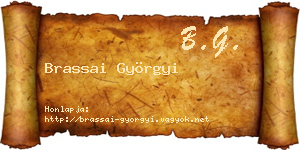 Brassai Györgyi névjegykártya